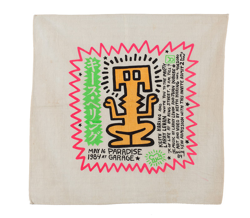 Paradise Garage Party of Life Disco Invite with Keith Haring and Larry Levan