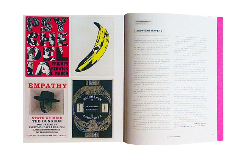 What We Wore book spread featuring flyers from Wild Life Archive