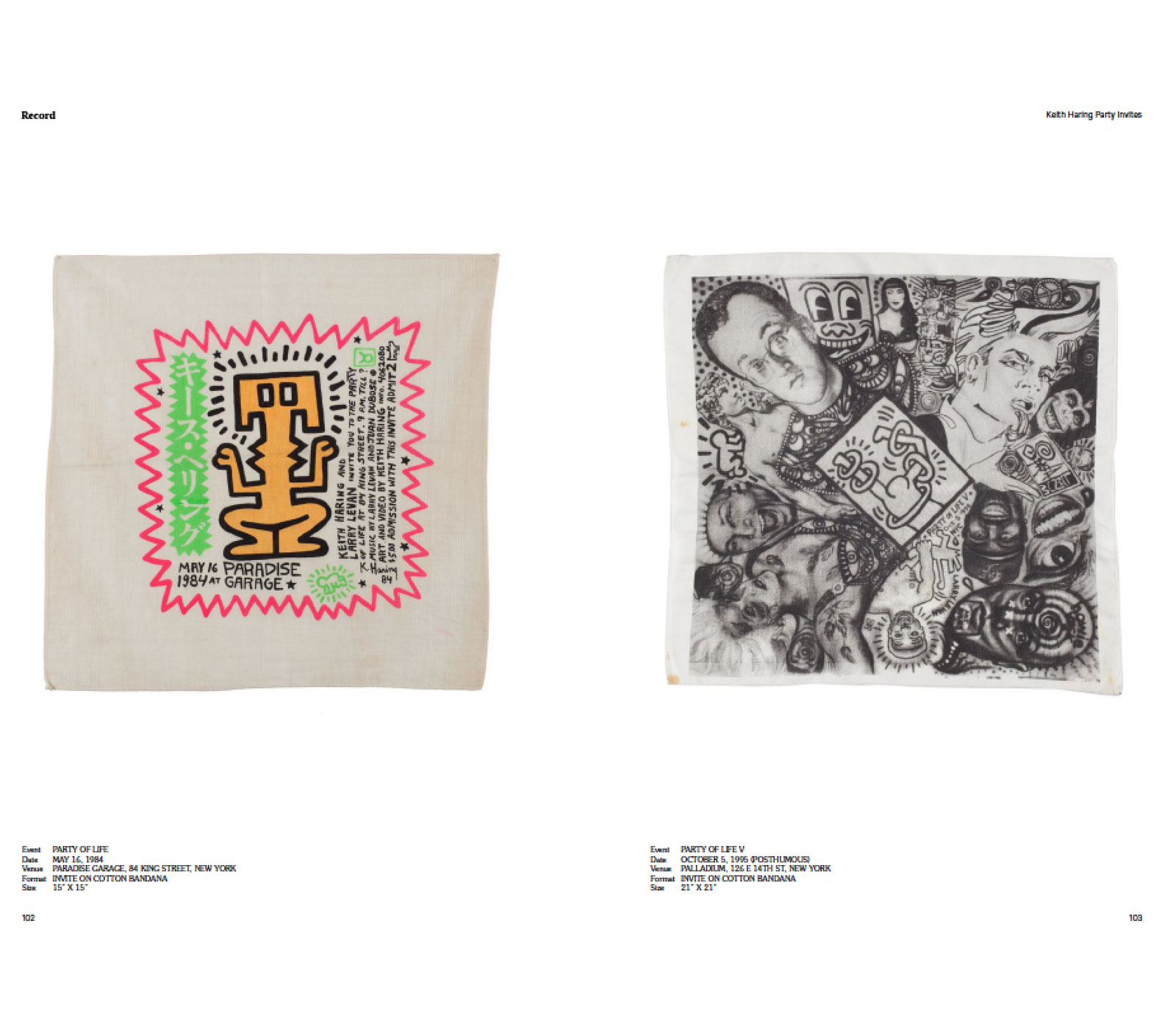 Record Culture Magazine Article featuring Keith Haring Party Invites from the Wild Life Archive